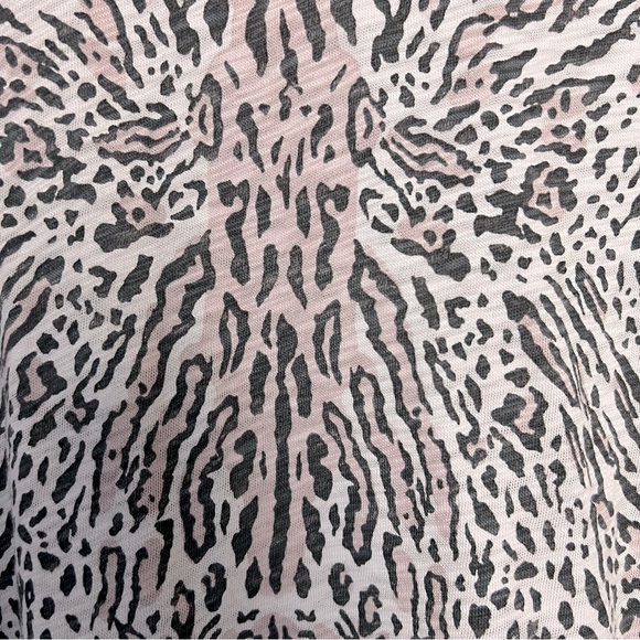 ATM Anthony Thomas Melillo Leopard Print Tee Shirt Short Sleeve Browns Cotton S - Picture 10 of 13
